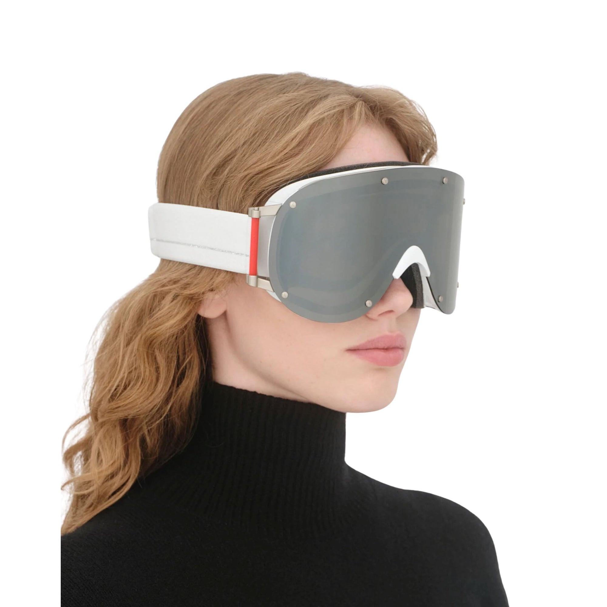 YNIQ Model Four Goggle - White Star / Silver Mirror Lens