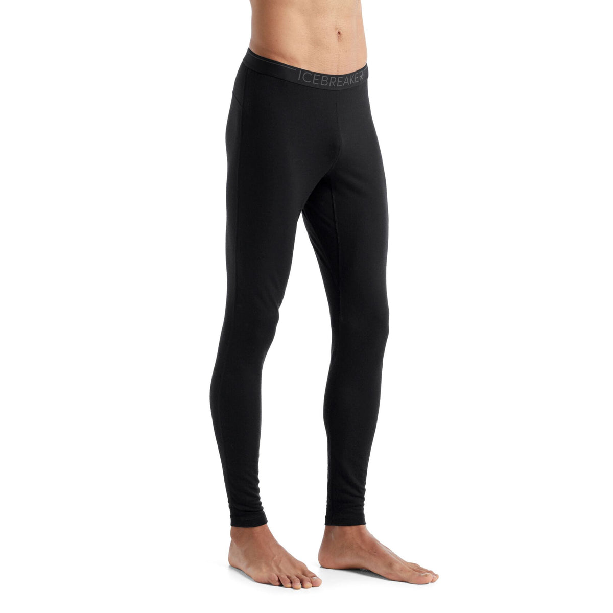 Mens Icebreaker Merino 200 Oasis Thermal Leggings - Black - Snowscene