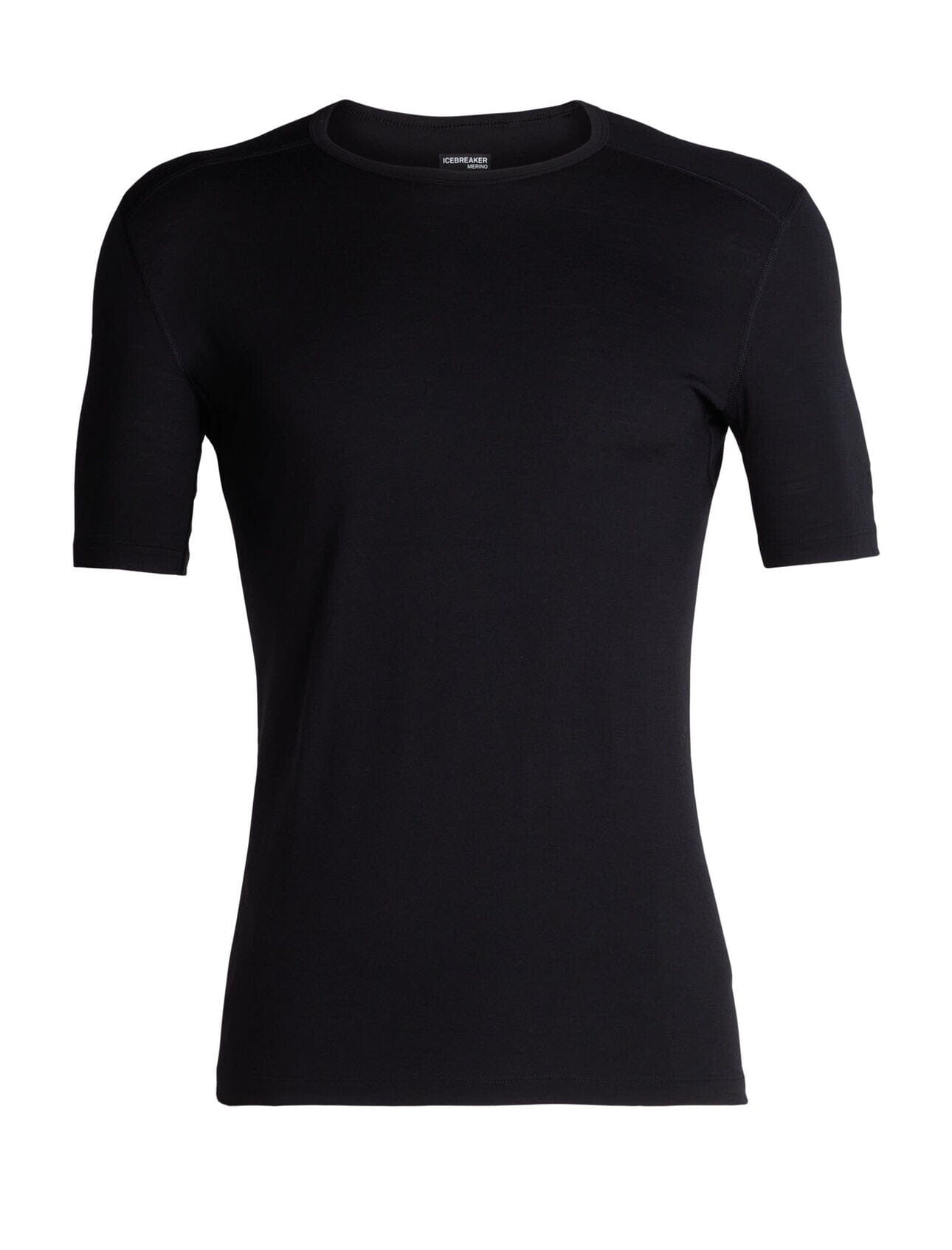 Mens Icebreaker Merino 200 Oasis Thermal Short Sleeve Crewe Thermals Icebreaker Black S INTL / S AU 