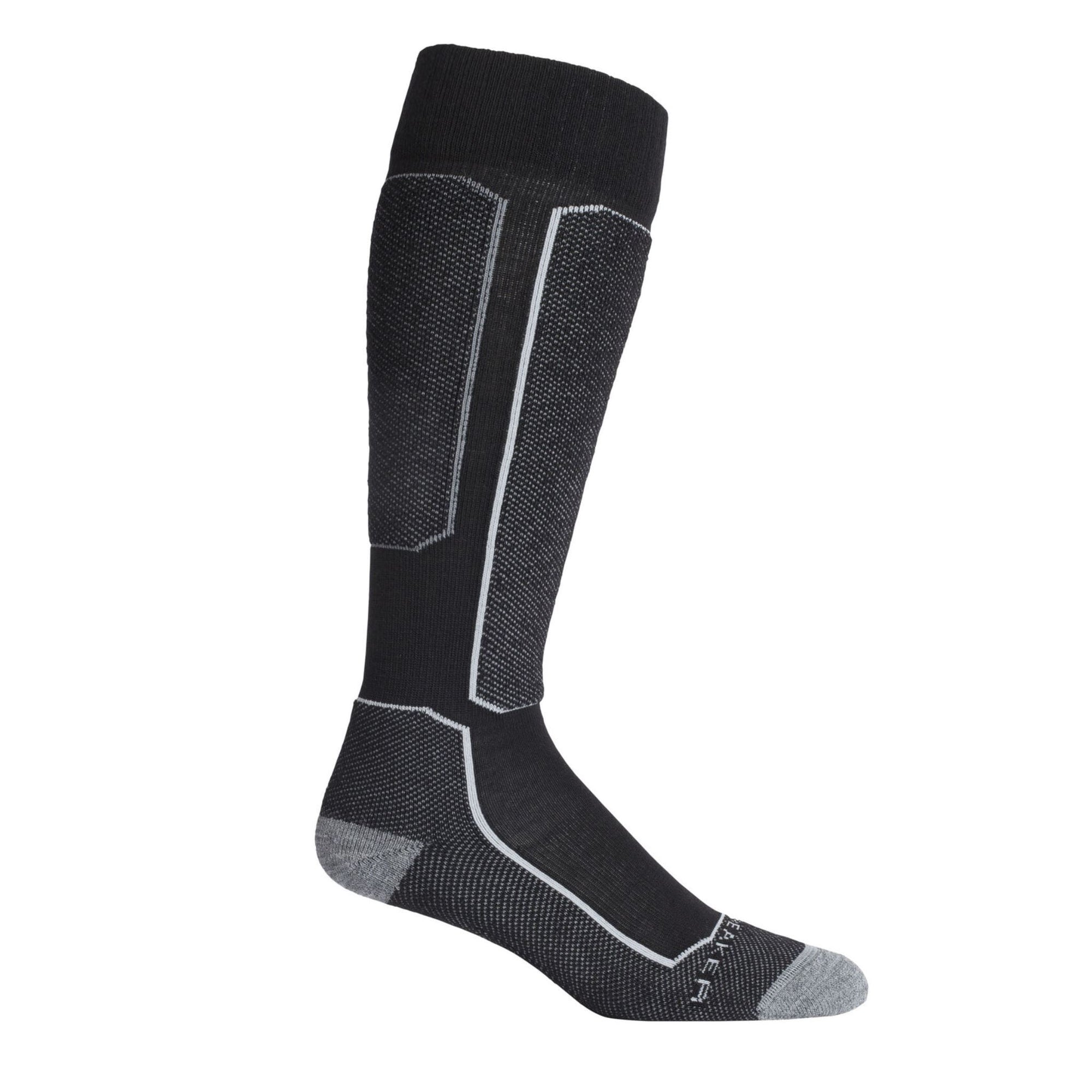 Mens Icebreaker Merino Ski+ Light Cushion Socks- Black Socks Icebreaker S - (7-8.5US / 39-41.5EU) 