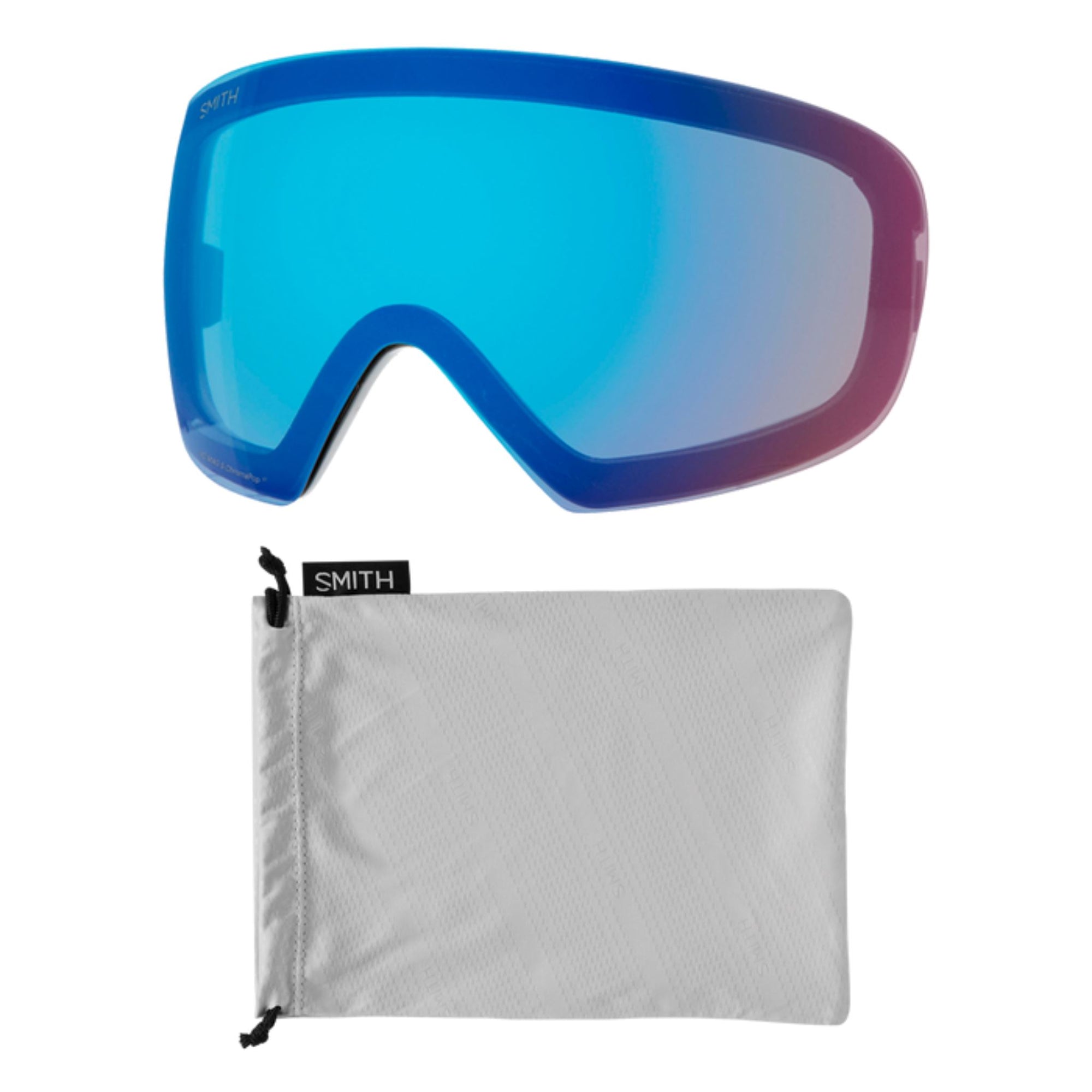 Smith I/O MAG S Goggles (Small Fit) - White Chunky Knit ChromaPop Everyday Rose Gold Mirror 