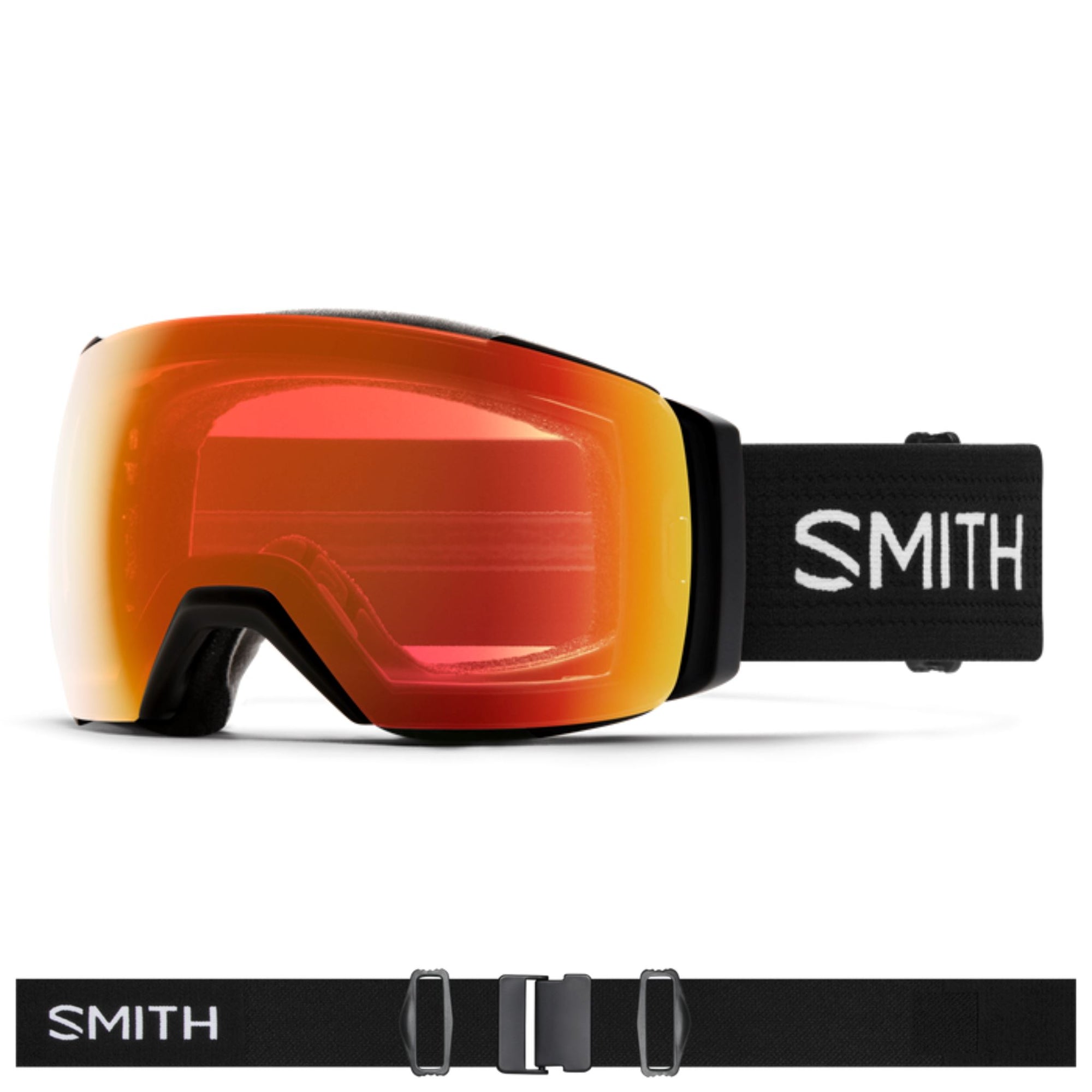 Smith I/O MAG XL Goggles (Large Fit) - Black ChromaPop Everyday Red Mirror Goggles Smith 