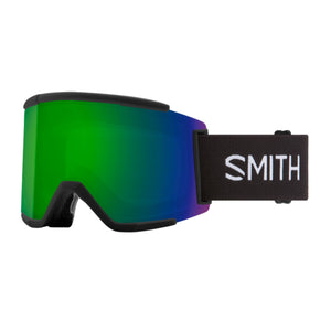 Smith Squad XL (Large Fit) Goggles - Black ChromaPop Everyday Green Mirror Goggles Smith 