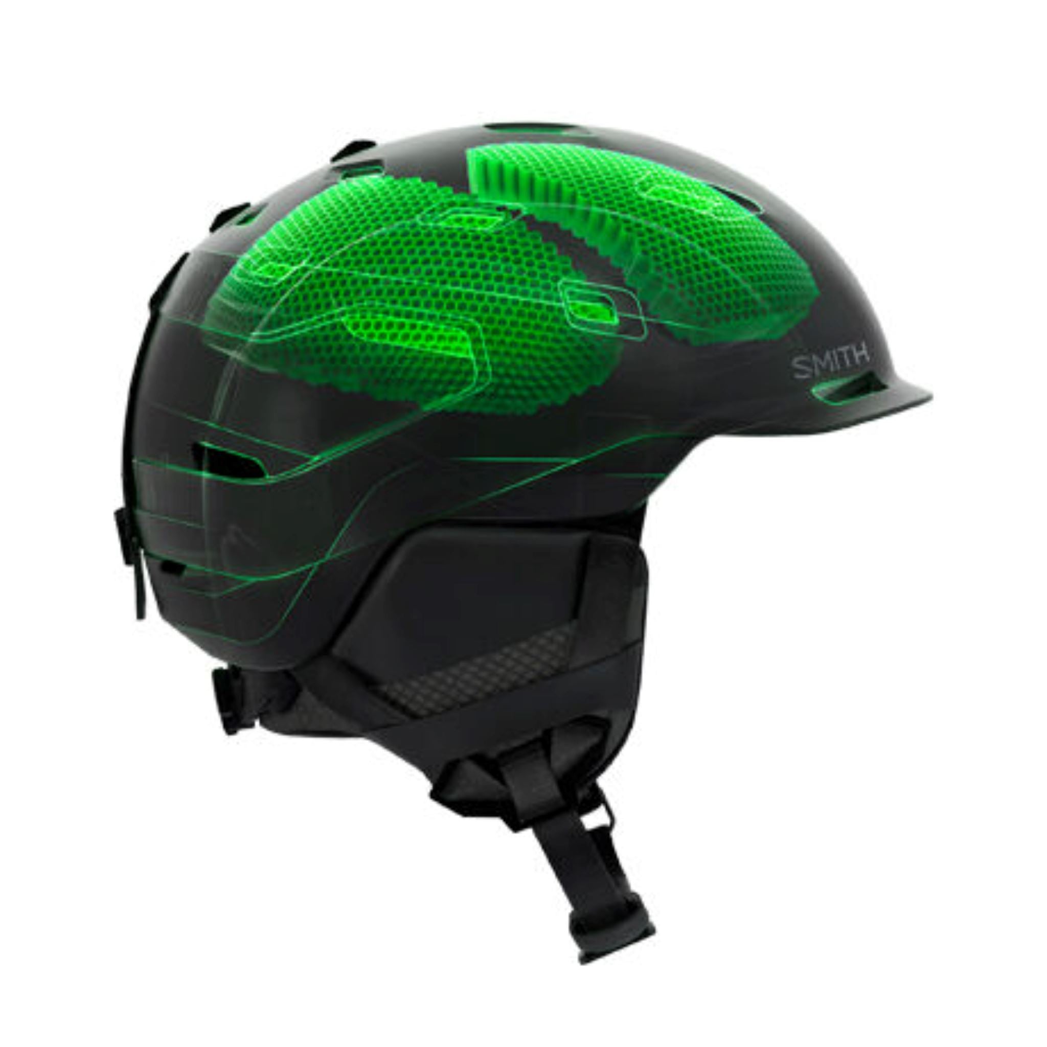 Womens Smith Vantage MIPS Helmet Matte Black Pale Mint Snowscene